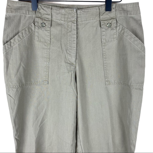 J Jill Tan Cargo Utility Pants Cotton Flap Pockets Women’s size 8 - Picture 4 of 9